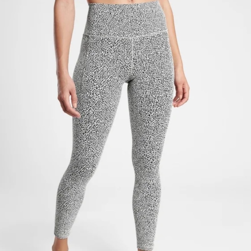 Athleta Black and White Patterned Leggings
